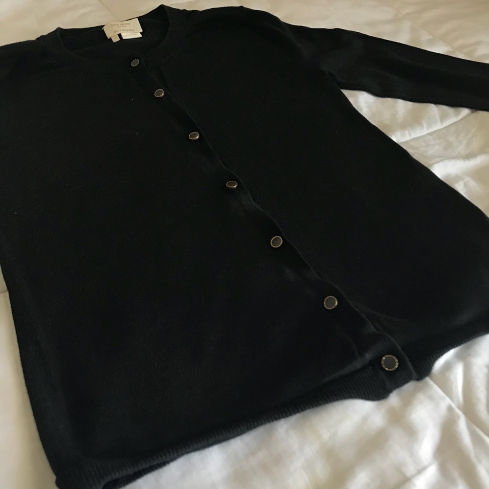Kate Spade Black Cardigan Sweater  EUC